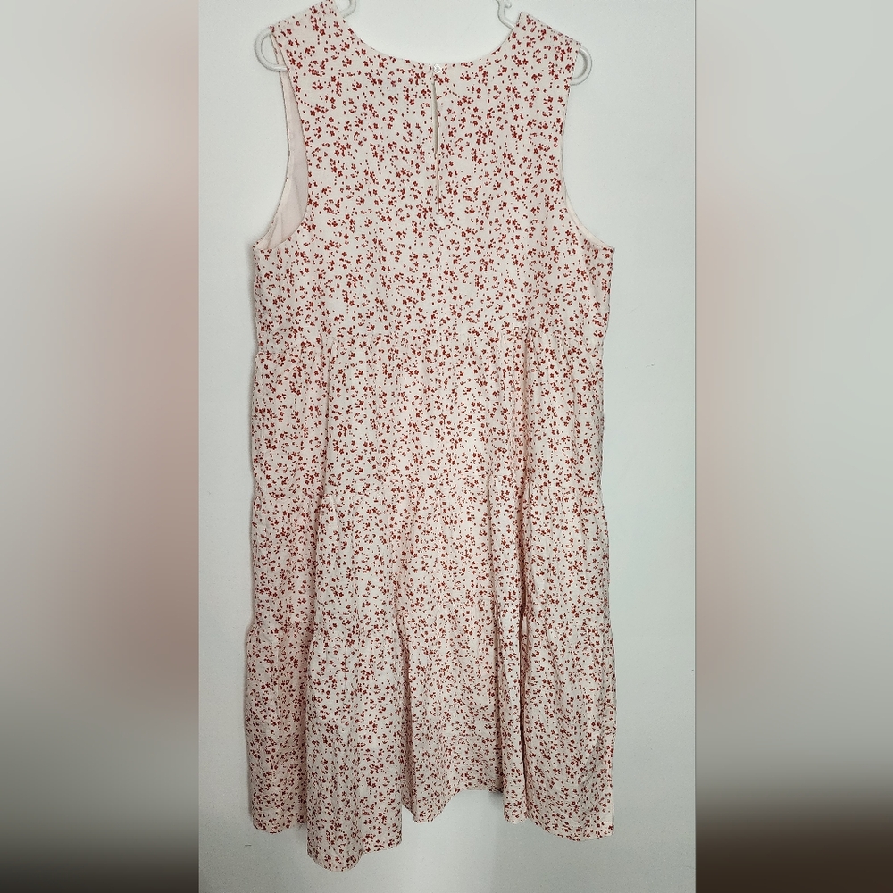 ❤️NEW Xl Floral Print Women's Dress Cotton Mix Spring summer Midi Dress